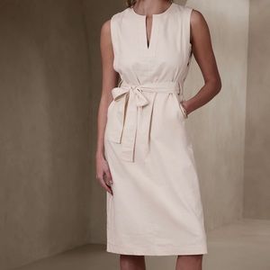 NWT - Banana Republic Factory - Linen-Cotton MIDI Shift Dress - XS